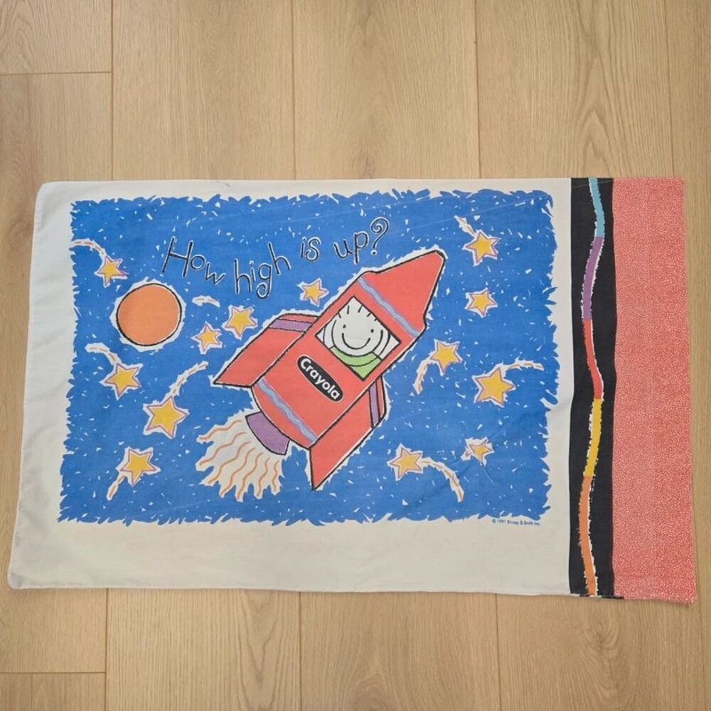 Vintage Crayola Kids pillowcase 1991